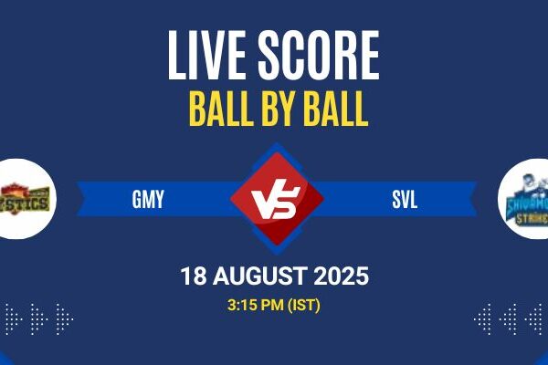Maharaja Trophy KSCA T20 2025 Live: GMY vs SVL Match 17 Score & Commentary
