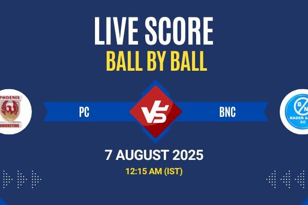 KCC T10 Summer League 2025 Live: PC vs BNC Match 13 Score & Commentary