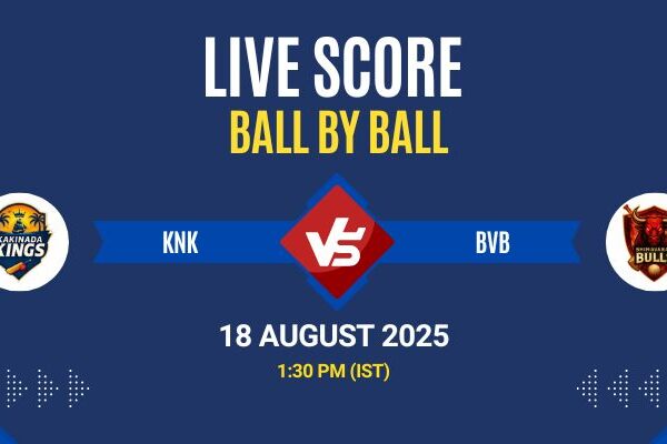 Andhra Premier League 2025 Live: KNK vs BVB Match 20 Score & Commentary
