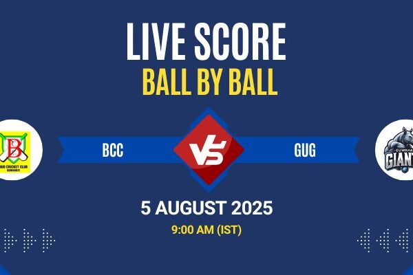 Guwahati T20 Spring Cup 2025 Live: BCC vs GUG Match 17 Score & Commentary