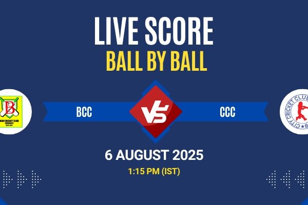 Guwahati T20 Spring Cup 2025 Live: BCC vs CCC Match 20 Score & Commentary